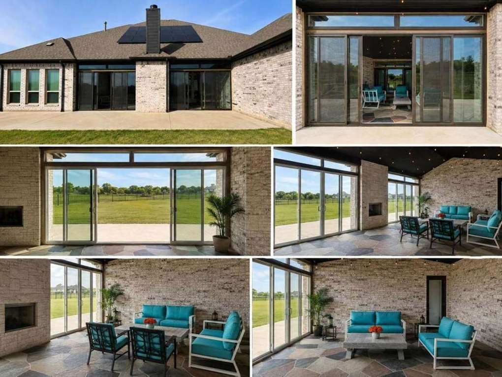 The Patel patio enclosure — six views outside and in