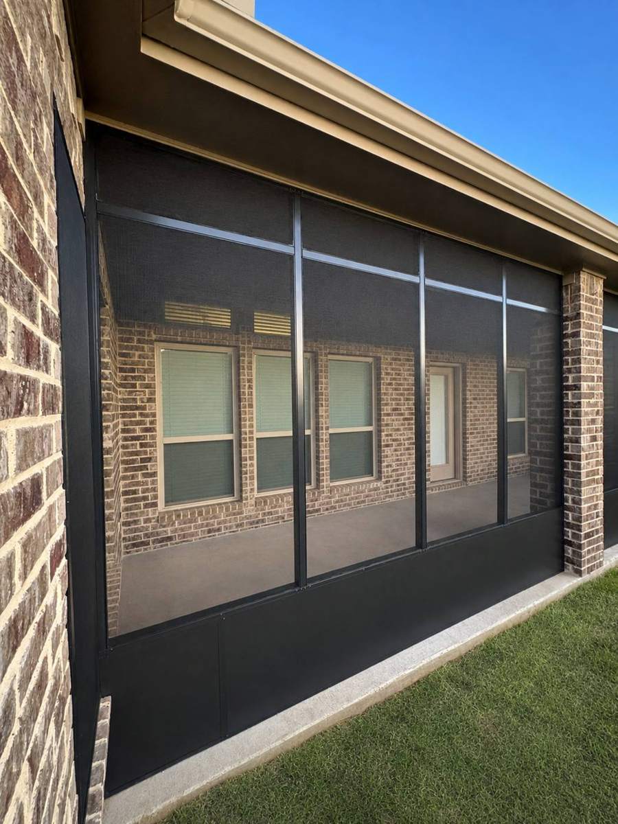 Solar screen wall — sun control built into the porch